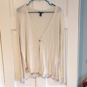 Women's Cream Cardigan Sweater